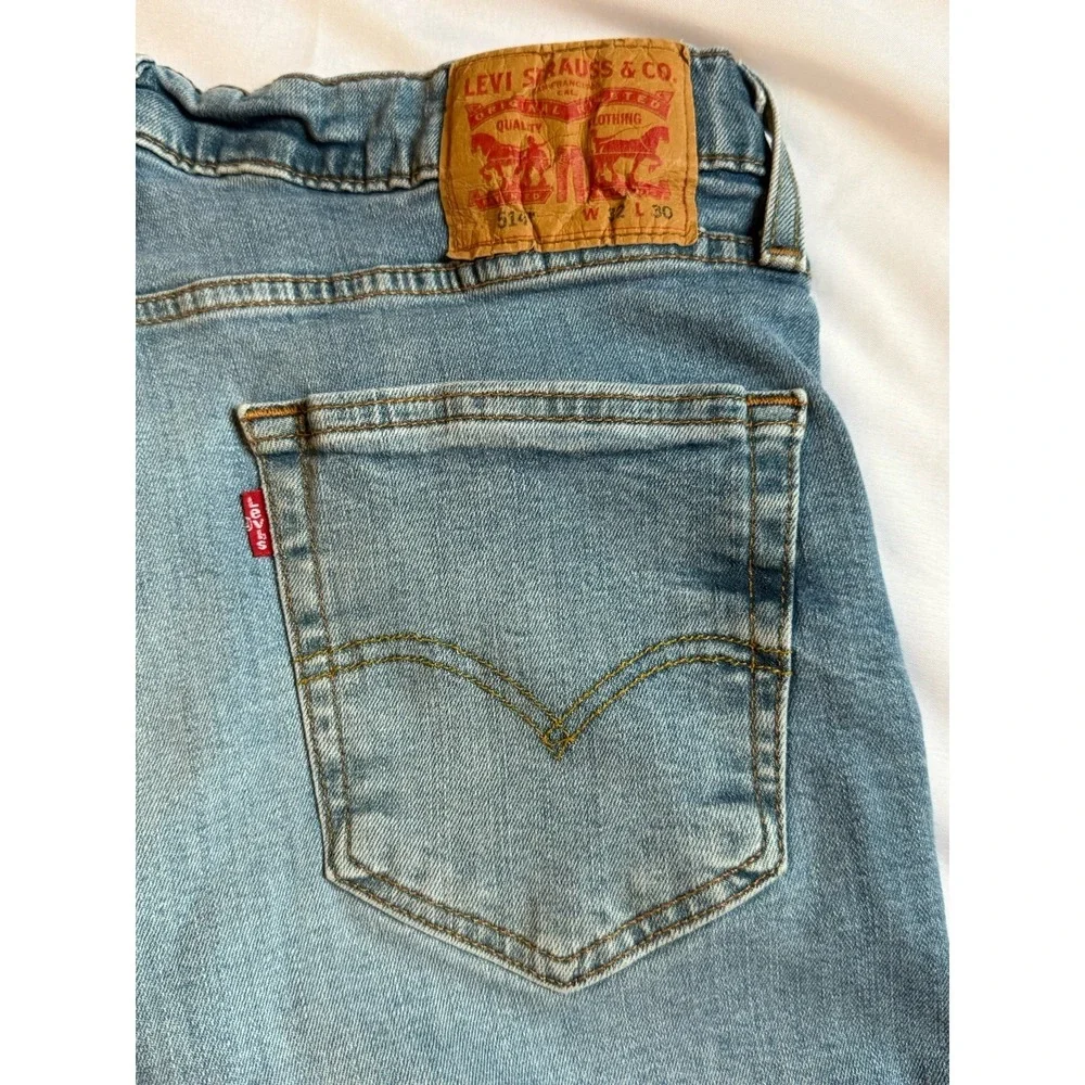 Levi's 514 Jeans Mens 32x30 (Measures 30x29) Light Wash Straight Fit Denim